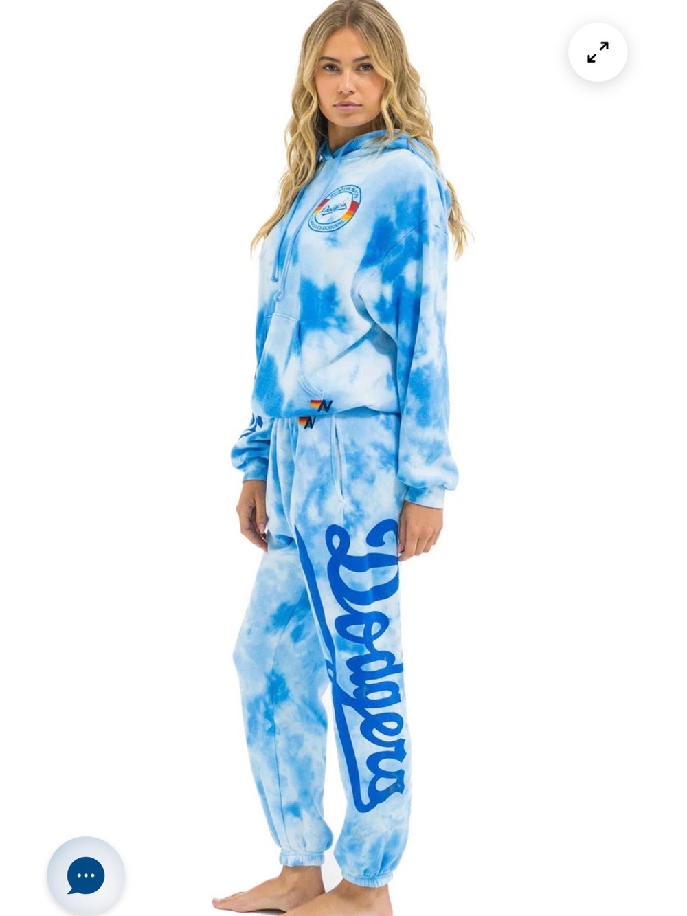 Aviator Nation x Dodgers MLB series exclusive Tie-Dye Jogger Pants XS PANTS ONLY